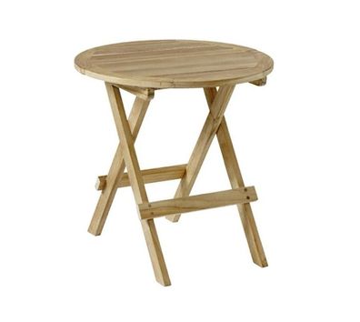 Brafab - Gartenbeistelltisch Moni aus Teakholz, Ø 50 cm