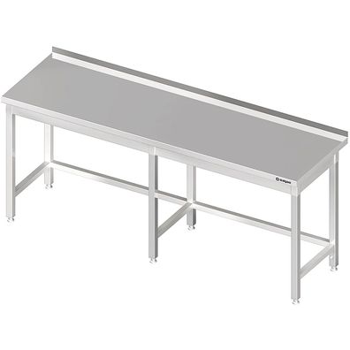 Gastronomie Stalgast Arbeitstisch ohne Grundboden, 2700x600x850 und, mit Verstrebu