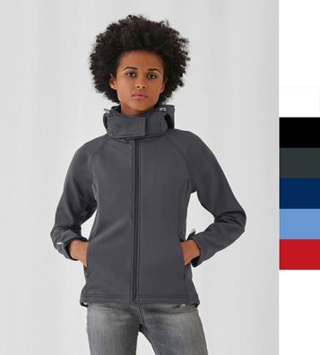 B&C Damen Softshelljacke Kapuze wasserdicht & atmungsaktiv Women JW937 NEU