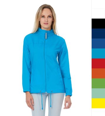 B&C Damen Windbreaker wasserabweisend winddicht Taffeta Sirocco JW902 NEU