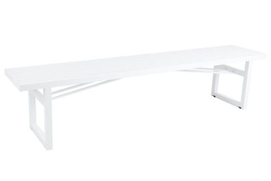 Brafab - Gartenbank Vevi aus Aluminium 200 cm, Weiss