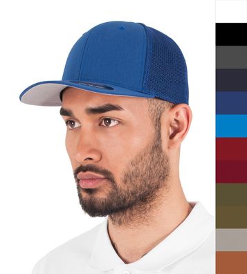 Flexfit Unisex Trucker Cap in S/M oder L/XL Mesh Cotton Twill 6511 NEU