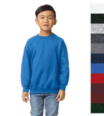 Gildan dickes Kinder Sweatshirt Pullover XS-XL Blend Crew Neck 18000B NEU