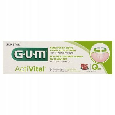 Sunstar GUM ActiVital Zahnpasta 75ml - Lang anhaltende Frische und Schutz