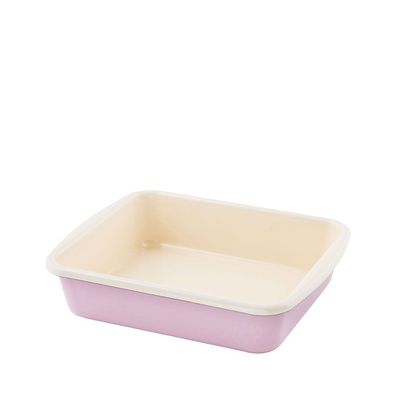 Riess Classic Pastell Moule à mini-four rose émaillé 24,8x20,0x5,5 cm