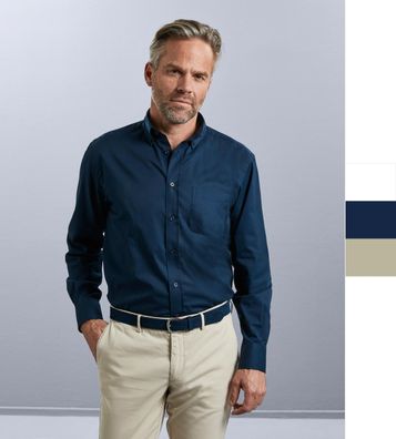 Russell Europe Herren Hemd Baumwolle Classic Twill Shirt LS R-916M-0 NEU