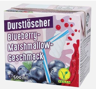 Durstlöscher Blueberry Marshmallow - 2 x 12 x 500 ml - Süß & Erfrischend!
