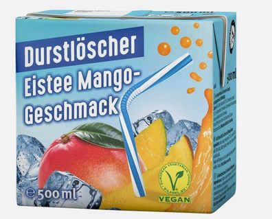 Durstlöscher Eistee Mango - 2 x 12 x 500 ml - Erfrischend & Fruchtig!