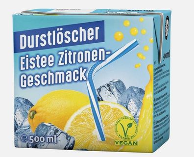Durstlöscher Eistee Zitrone - 2 x 12 x 500 ml - Frisch & Erfrischend!