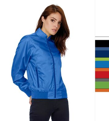 B&C dünne Damen Trooper Jacke tailliert winddicht wasserabweisend JW964 NEU