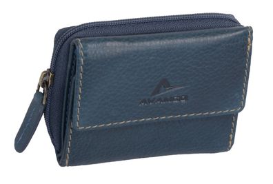 Echtleder Minibörse, blau