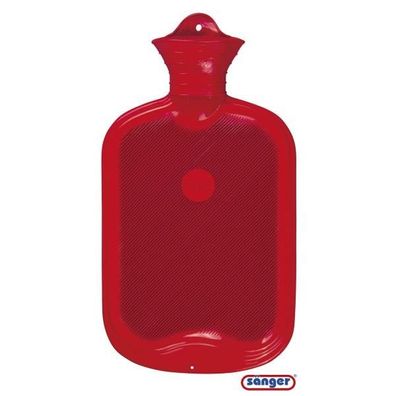Wärmflasche Lamelle einseitig 2,0 L rot
