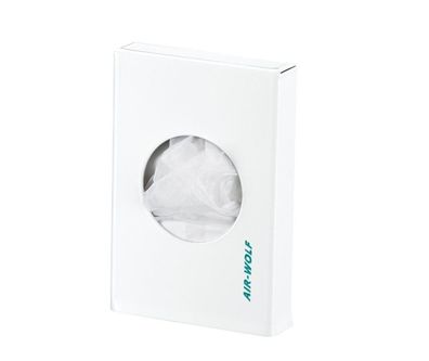 Hygienebeutelspender Serie Omega Edelstahl weiß beschichtet