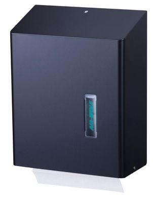 Papierhandtuchspender Omega mattschwarz für 500 Tücher