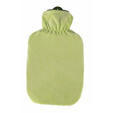 Flauschbezug mit Wärmflasche 2 l pastell grün