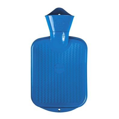 Gummi-Wärmflasche 0,8 l blau