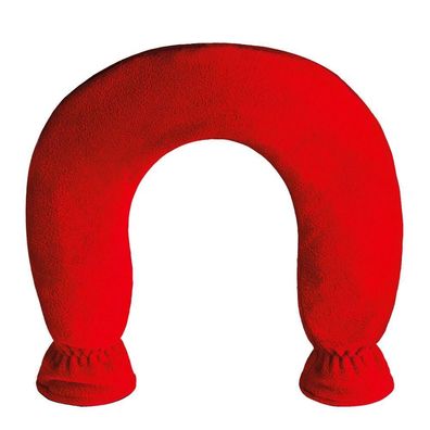 Nackenwärmflasche m. Fleecebezug 1,4 L rot