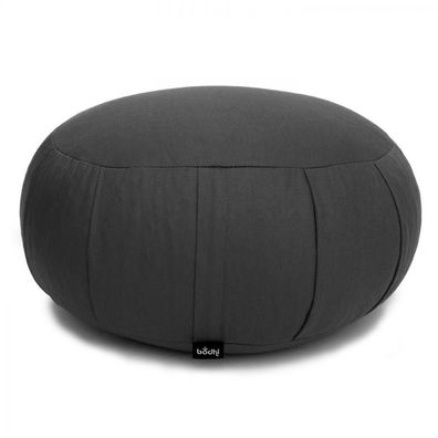 Meditationskissen Zafu Classic Dinkelfüllung Bezug anthrazit