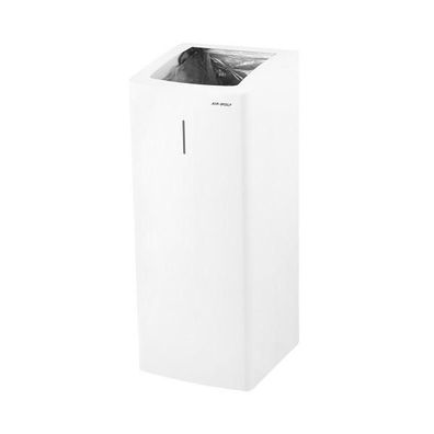 Abfallbehälter Serie Alpha Edelstahl weiß 50 l
