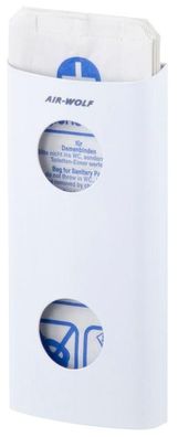Hygienebeutelspender Serie Alpha weiß für 25-30 Beutel