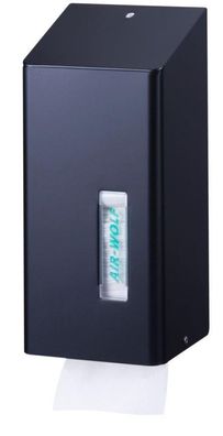 WC-Papierspender Omega für Einzelblätter mattschwarz