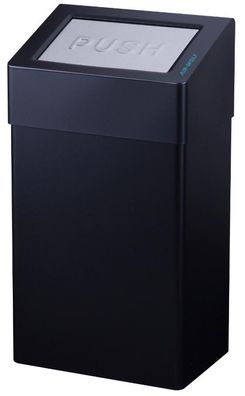 Abfallbehälter Serie Omega Edelstahl mattschwarz 18 l