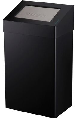 Abfallbehälter Serie Omega Edelstahl mattschwarz 50 l
