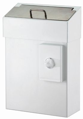 Hygieneabfallbehälter Omikron II 10 Liter Edelstahl weiß