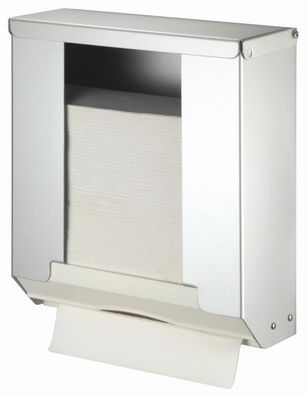 Papierhandtuchspender Serie Omikron II Alu elox./Kunst. weiß