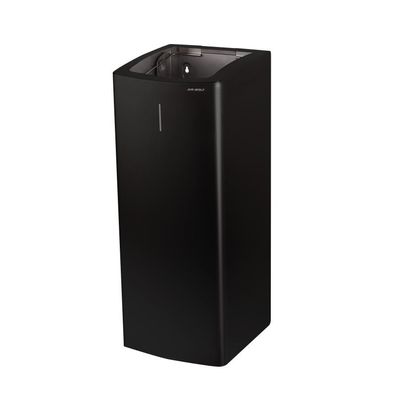 Abfallbehälter Serie Alpha Edelstahl mattschwarz 80 l