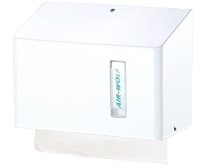 Papierhandtuchspender Omega Edelstahl weiß für 300 Tücher