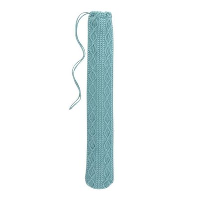 Wärmflasche mit Strickbezug Zopf mintgrün