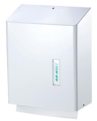 Papierhandtuchspender Omega Edelstahl weiß für 500 Tücher