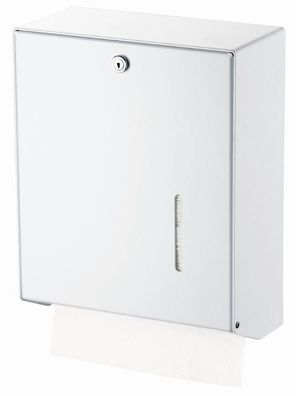 Papierhandtuchspender Omikron II Alu weiß für 600 Tücher