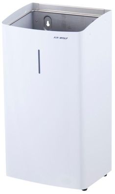 Abfallbehälter Alpha Edelstahl weiß 27 l