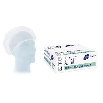 Suavel® Astrid Baretthaube grün 53 cm 100 Stück