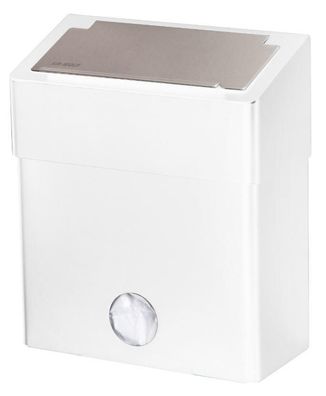 Hygieneabfallbehälter Omega weiß 6 l mit Beutelspender