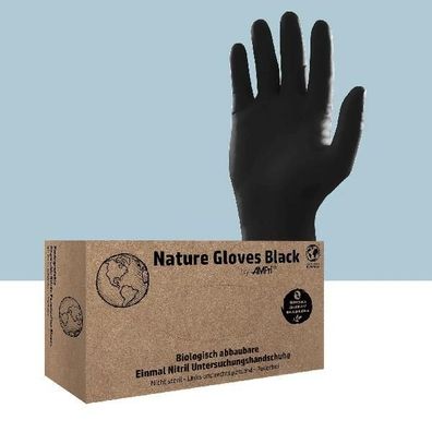 Nature Gloves Nitrilhandschuhe schwarz Gr. M