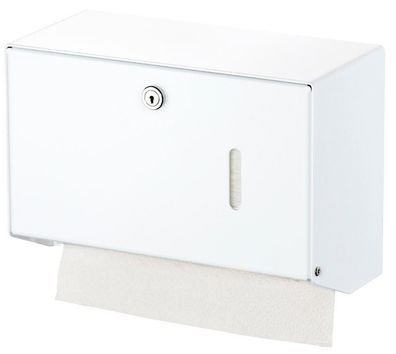 Papierhandtuchspender Omikron II Alu weiß für 400 Tücher