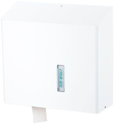 Großrollenspender Serie Omega Edelstahl weiß für 1 Großrolle