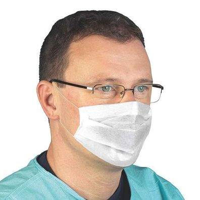 mediware Einmalmundschutz mit Gummibändern 100 Stück