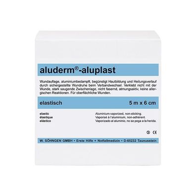 aluderm-aluplast Wundpflaster 5 m x 6 cm unversiegelt