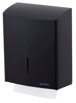 Papierhandtuchspender Serie Alpha Edelstahl mattschwarz