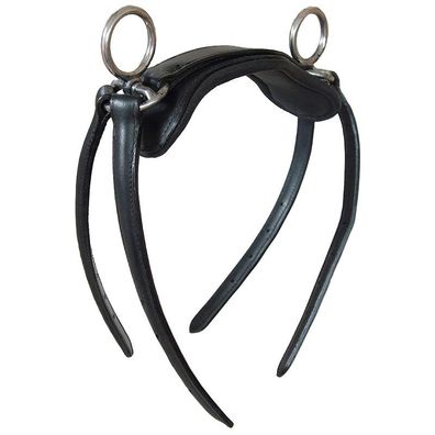 Halsriemen "Top Class" für Einspänner schwarz Pony