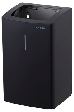 Abfallbehälter Serie Alpha Edelstahl mattschwarz 25 l