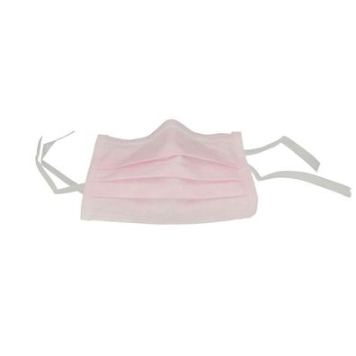 Monoart Mundschutz Pro 3 zum Binden rosa 3-lagig 50 Stück