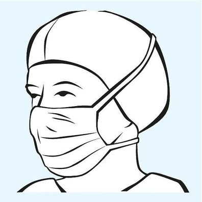 Foliodress mask Comfort Anti splash OP-Masken grün 40 Stück