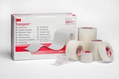 Transpore Fixierpflaster 9,1 m x 5 cm 6 Rollen