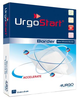 UrgoSTART Border Schaumstoffwundverband 8 x 8 cm 10 Stück