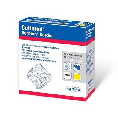 Cutimed® Sorbion® Border 20 x 20 cm 12 Wundauflagen